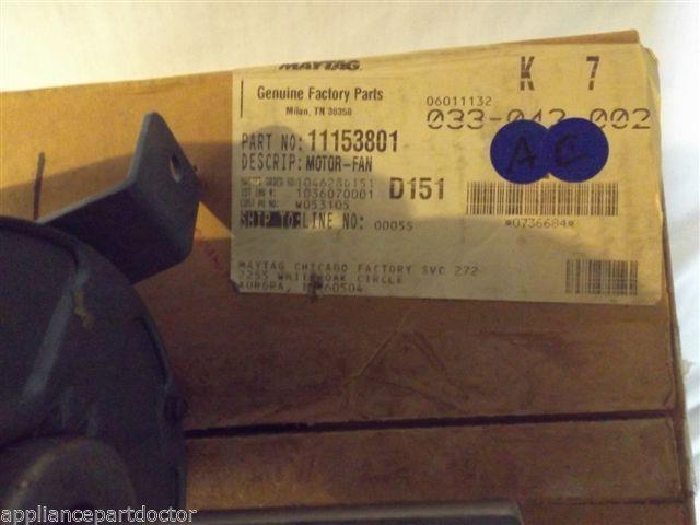 AMANA AIR CONDITIONER 11153801 Motor-fan NEW IN BOX AMANA AIR CONDITIONER 11153801 Motor-fan NEW IN BOX